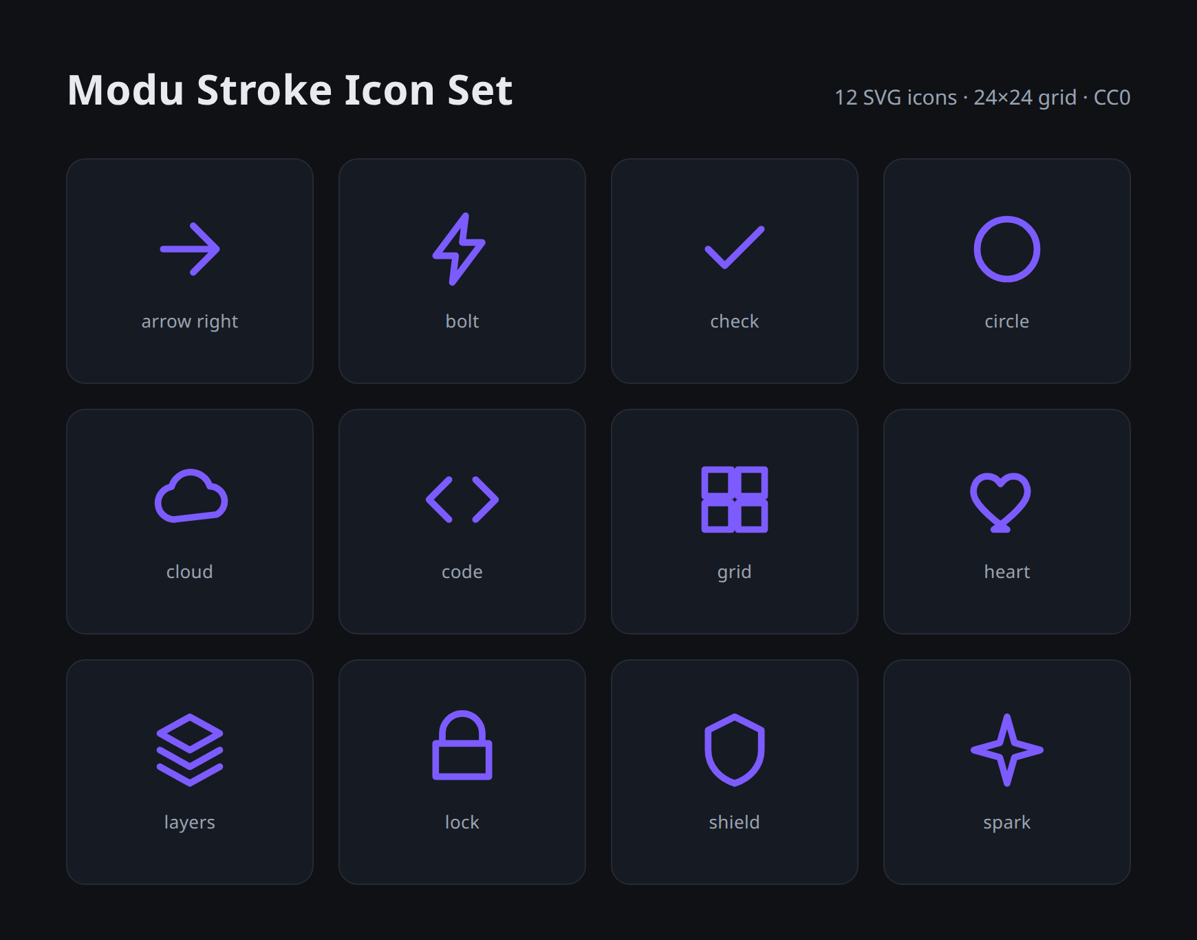 Modu Stroke Icon Set preview 2