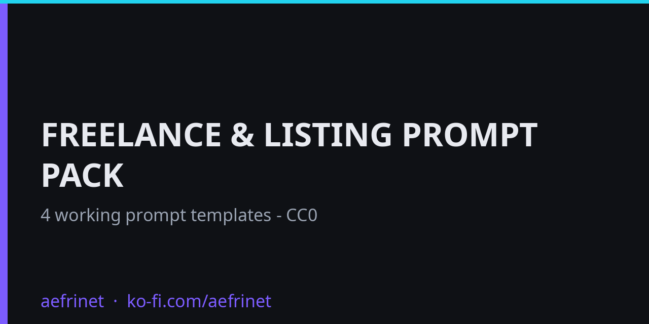 Freelance & Listing Prompt Pack - actual product preview